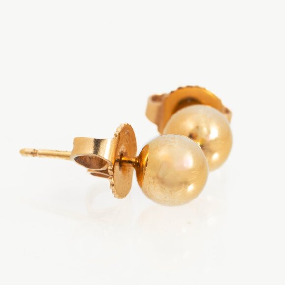 Tiffany & Co. 18k Gold Ball Stud Earrings - Picture 3 of 6